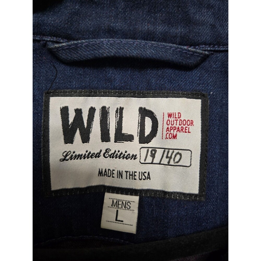 Wild Outdoor Apparel Limited Edition 9/50 Denim Quimby Jacket Men’s Large -- Euc View 2